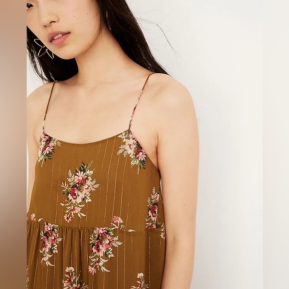 Madewell Cami Tier Midi Dress in Metallic Classic Corsage - Picture 4 of 10